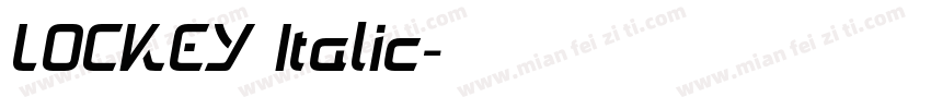 LOCKEY Italic字体转换